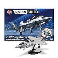 Airfix J6040 Quickbuild Model Airplane Kits for Adults & Kids - F-35B Lightning II - Fighter Jet Plastic Model Kits, Block Building Sets, Snap Together Aircraft Models, Engineering Toys for Gifts