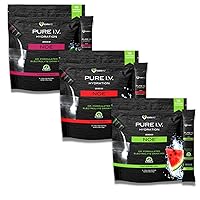 KaraMD Pure I.V. - Electrolyte Powder Drink Mix 3 Flavor Bundle – Refreshing & Delicious Hydrating Packets with Vitamins & Minerals – 1 Passion Fruit - 1 Strawberry - 1 Watermelon Bag (48 Sticks)