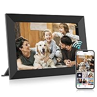 Digital Picture Frame 10.1 Inch WiFi Electronic Photo Frame 32GB Storage SD Card Slot Desktop IPS Touch Screen HD Display Auto-Rotate Slideshow Share Videos Photos Remotely Via Uhale App