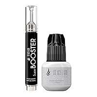 Super Booster & Volume 5ml - Stacy Lash/Black Adhesive for Individual Eyelash Extensions / 3-4 Sec Dry Time - Retention 6 Weeks/Glue Accelerator/Professional Use Only/Lash Extension Supplies