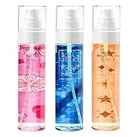 Body Spray for Women, Fragrance Mist Gift Set, Pack of 3, Each 3.4 Fl Oz, Total 10.2 Fl Oz, Cherry Blossoms, Stars, Night