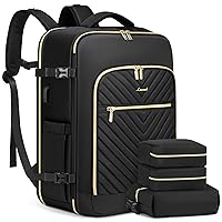 LOVEVOOK Large Travel Backpack for Women,Carry on Backpack Flight Approved,Personal Item Backpack Travel Bag with 3 Packing Cubes,Waterproof Back Pack TSA Fit 17inch Laptop Luggage with USB Port