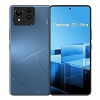 ASUS Zenfone 11 Ultra AI Smartphone, Android Unlocked, 12GB+256GB, US Version, 6.78” FHD+ AMOLED 120Hz Fast Display, 26-Hour Battery with 5500mAh, Stabilized Triple Camera, 5G Dual SIM, Skyline Blue