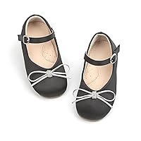 THEE BRON Girl's Toddler/Little Kid Ballet Mary Jane Flat Dress Shoes