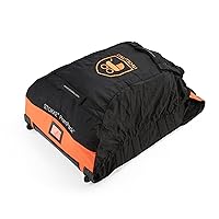 Stokke PramPack, Black & Orange - Protects Your Stroller While You Travel - Lightweight - Rolls Up for Easy Storage - Fits Most Strollers on the Market