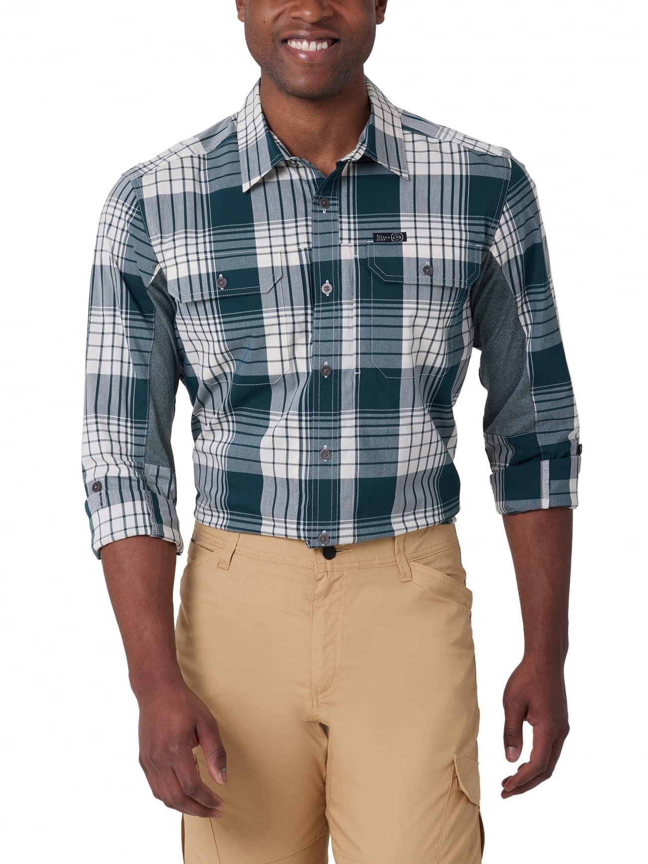 Mua ATG by Wrangler Men's Long Sleeve Mixed Material Shirt trên Amazon Mỹ  chính hãng 2023 | Giaonhan247