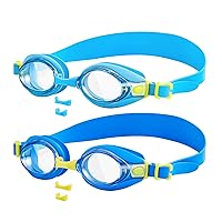 Aegend Kids Swim Goggles 2 Pack for Child/Toddler/Boys/Girls/Teens, No-leaking Waterproof Swimming Goggles for 3-12