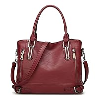 Top Handle Leather Handbags for Women Ladies Tote Shoulder Bags Hobo Crossbody Multi Pockets Designer Clutch Purse for Girls