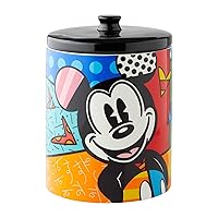 Disney by Britto Mickey Mouse Cookie Jar Canister, 9.5 Inch, Multicolor