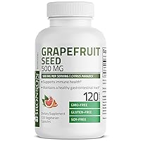 Bronson Grapefruit Seed Extract 500 MG per Serving Citrus Paradisi Supports Immune Health & Helps Maintain a Healthy Gastrointestinal Tract - Non-GMO, 120 Vegetarian Capsules