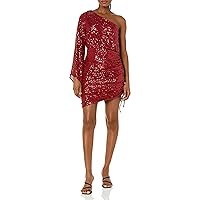 Trina Turk Women's One Shoulder Sequin Cocktail Dress