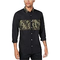 Mens Camouflage Button Up Shirt