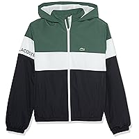 Lacoste Boys' Recycled Polyester Zipped Hooded Jacket