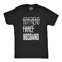 Mens Boyfriend Fiance Husband T Shirt Funny Marriage Engagement Wedding Tee
