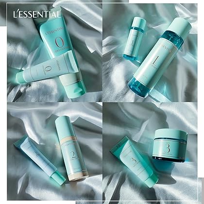L'ESSENTIAL Azulene Soothing Starter Kit [Cleanser, Toner, Serum, Cream] Soothing and Moisturizing Care with Azulene for Oily and Sensitive Skin