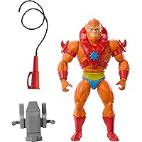 ​Masters of the Universe Origins Toy, Cartoon Collection Beast Man Action Figure, 5.5-inch Scale Villain with Removable Armor & Whip
