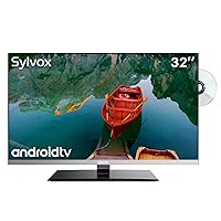 SYLVOX 32 Inch TV 12 Volt Smart TV FHD 1080P Digital Video Disc Player Built-in ARC CEC WiFi Wireless Connection Support, Suitable for RV Camper Kitchen Bedroom Boat(Limo Series),Black