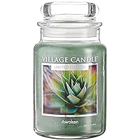 Village Candle Awaken, Large Glass Apothecary Jar Scented Candle, 21.25 oz, Green