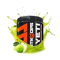 MTN OPS Yeti Monster Pre-Workout Powder Energy Drink 30-Serving Tub, Green Apple