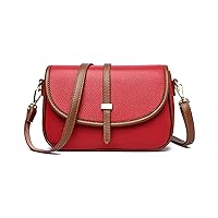 [LEAFICS] Women's Crossbody Bag Shoulder Bag Genuine Leather Designer Lightweight Wallet and Handbag with 2 Straps