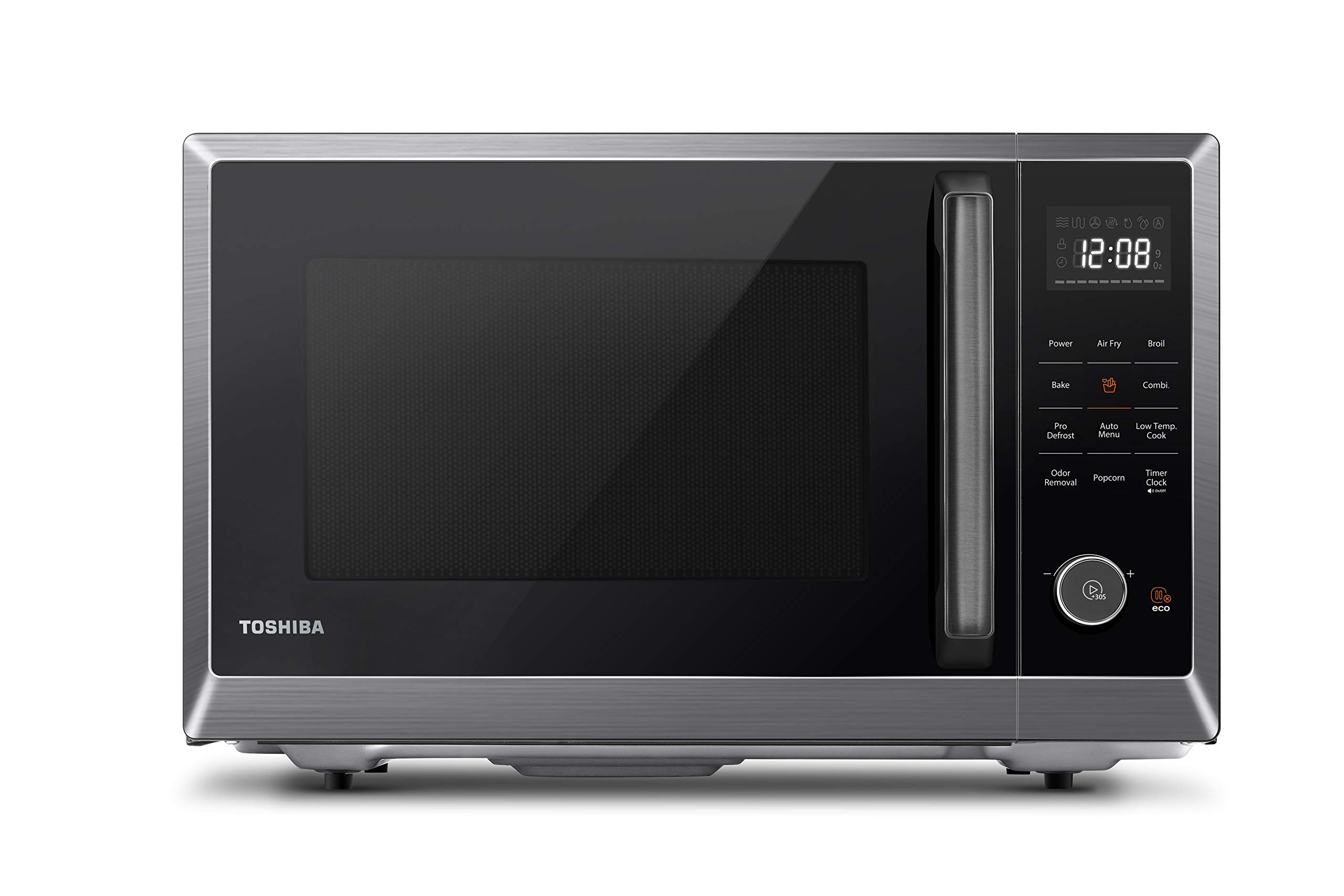 TOSHIBA Air Fryer Combo 8-in-1 Countertop Microwave Oven, Convection, Broil, Odor removal, Mute Function, 12.4