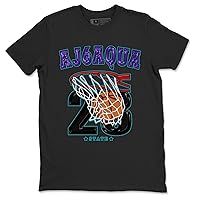 Graphic Tees Basketball Design Printed 6 Aqua Sneaker Matching T-Shirt