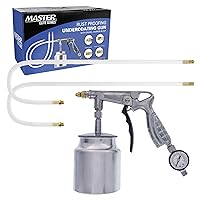 Master Elite Air Rust Proofing and Undercoating Gun with Gauge & Suction Feed Cup, 2 Wands - 22