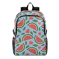 ALAZA Watermelon Heart Blue Lightweight Packable Travel Hiking Backpack