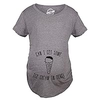 Maternity Can I Get Some Ice Cream in Here Funny Announce Pregnancy T Shirt