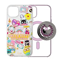 Sonix x Sanrio Case + Kuromi Magnetic Ring (Graphite) for MagSafe iPhone 15 Plus, iPhone 14 Plus | Hello Kitty and Friends Stickers