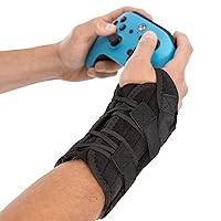 BraceAbility Gaming Wrist Brace - Video Game Support Guard for Console, Laptop, or PC Computer Keyboard and Mouse Gamer with Repetitive Strain Injury (RSI) Pain or Carpal Tunnel Syndrome (Right Hand)