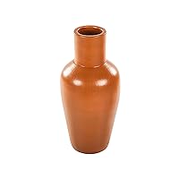Decorative Vase Terracotta Handmade Pottery Orange Karfi