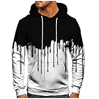 Streetwear Hoodies,Big Tall 3D Novelty Hoodies Pullover Sweatshirt For Men Colorful Tie Dye Hoodie With Pocket