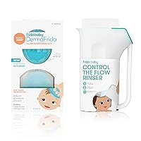 FridaBaby Control The Flow Rinser + DermaFrida The SkinSoother Silicone Brush | Bath Time Essentials