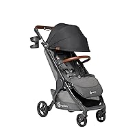 Ergobaby Metro+ Deluxe Compact Baby Stroller, Lightweight Umbrella Stroller Folds Down for Overhead Airplane Storage (Carries up to 50 lbs), Car Seat Compatible, Skyline Shadow