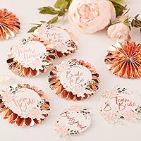 Ginger Ray Floral Bachelorette Party Rose Gold Badge Kit 6 Pack