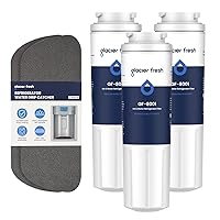 GLACIER FRESH UKF8001 Compatible with Whirlpool Refrigerator Water Filter 4 and Cuttable Refrigerator Drip Catcher Combo Pack
