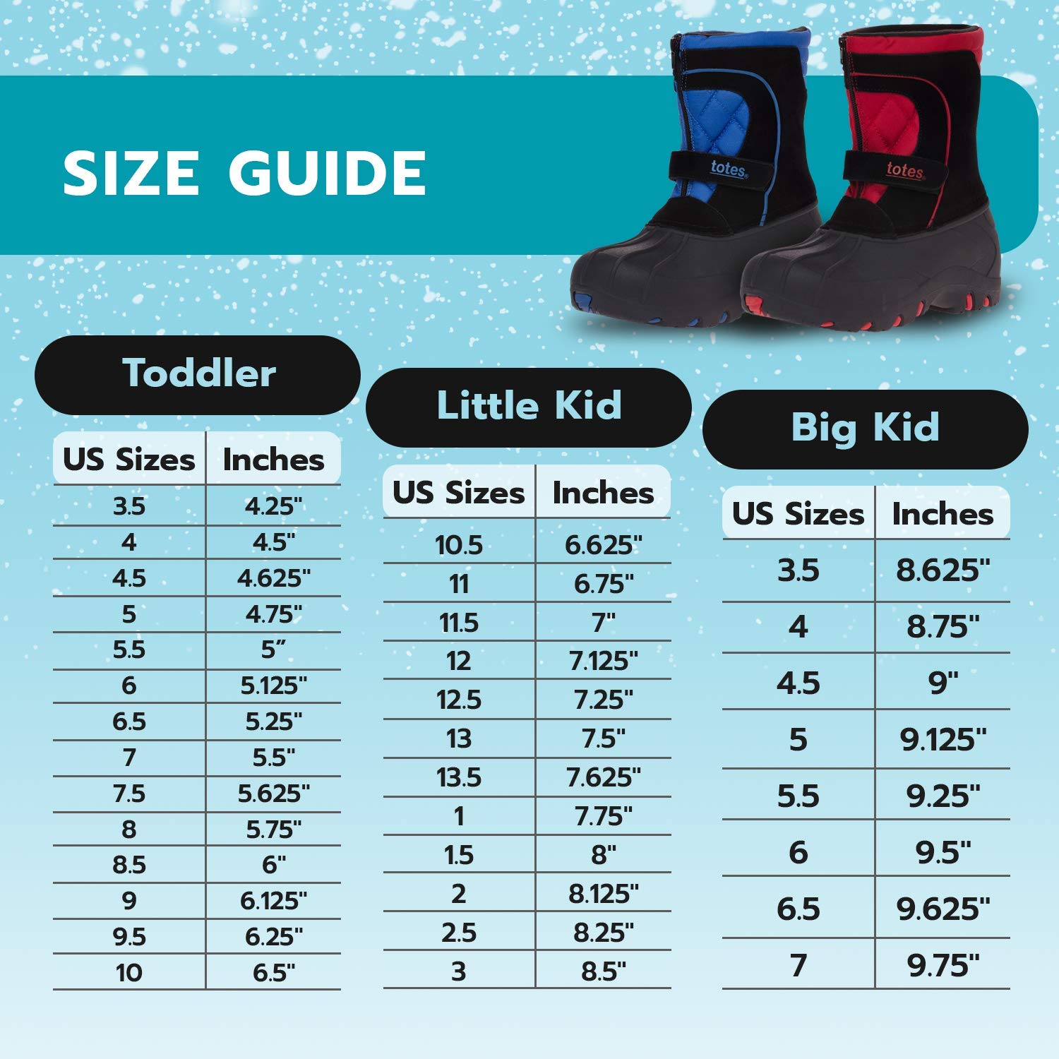 totes Unisex Kids Bradley Snow Winter Boots