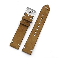 Onthelevel Suede Watch Strap - Vintage Leather Velour Watch Band 18mm 20mm 22mm 24mm Quick Release Strap for Men or Women