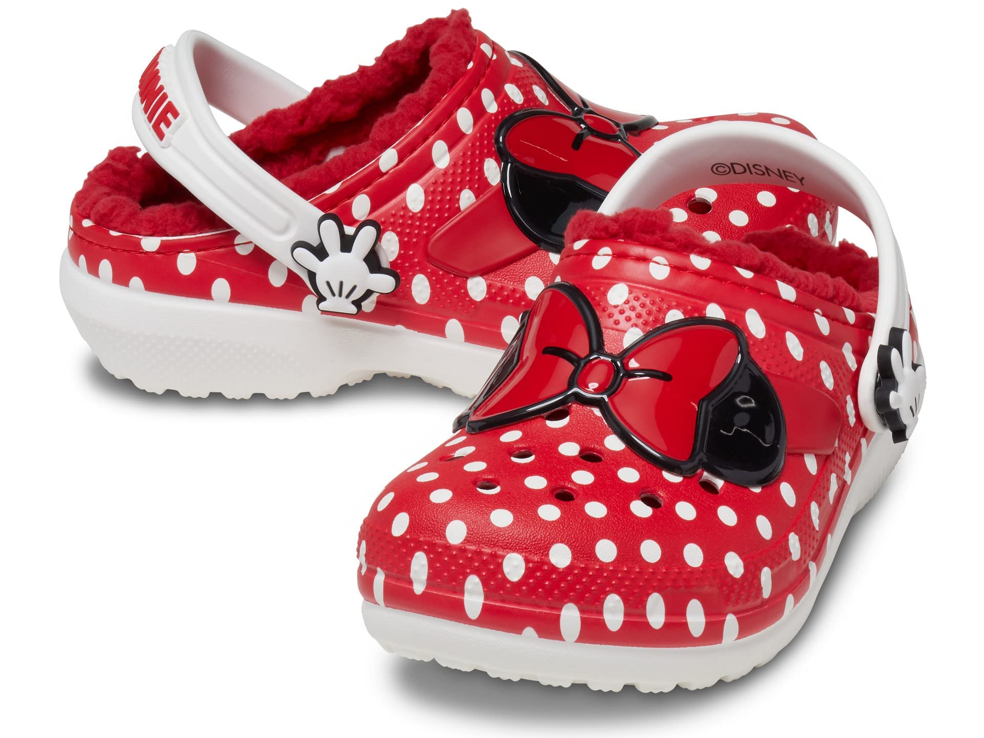 Crocs Kids' Classic Lined Disney Clog | Mickey and Minnie Mouse Shoes, 4 US Unisex Toddler