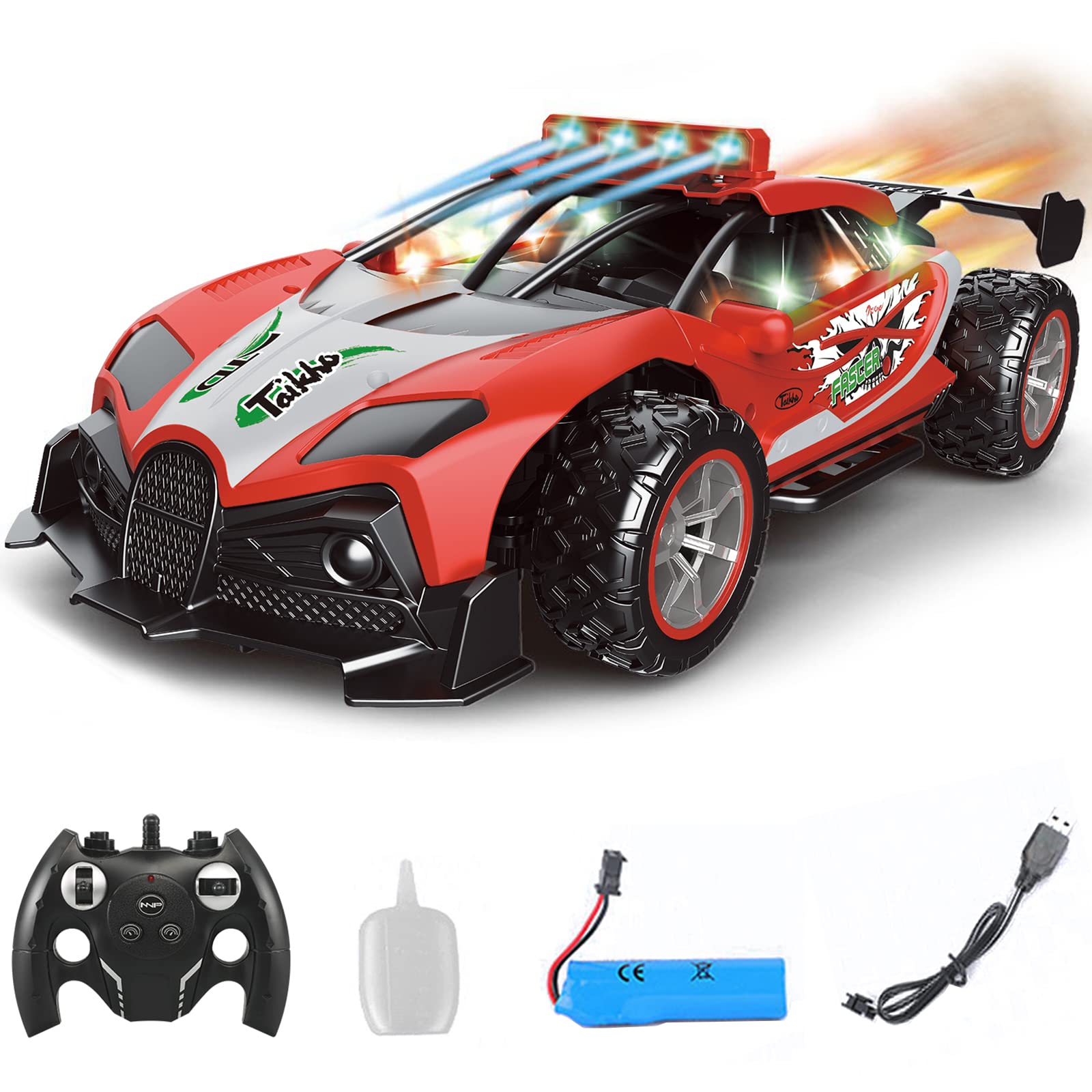 Mua Dollox Remote Control Car, High Speed RC Car 1/12 Scale  Race Car  Supercar Vehicle with Spray Steam, LED Light, Engine Sound Electric Sport Racing  Hobby Toy Car Gift for Boys