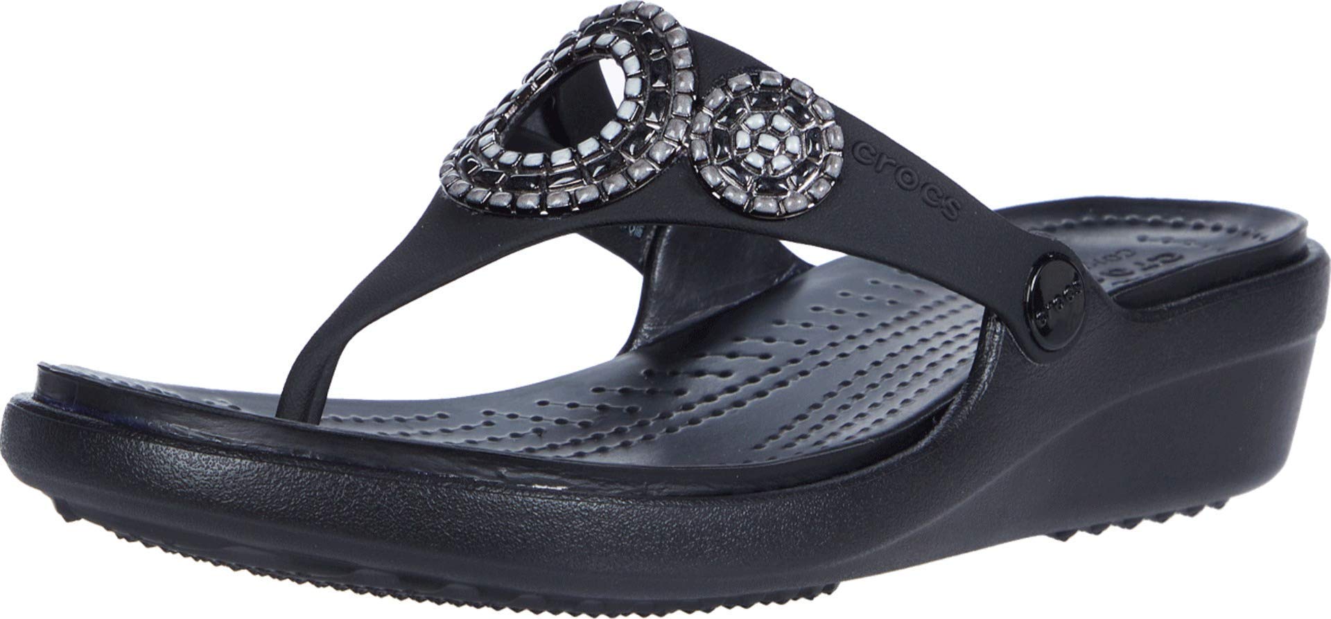 Buy Crocs Women's Sanrah Diamante Wedge Flip | Fado168