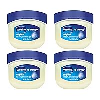 Vaseline Lip Therapy Lip Balm Mini, Original | Lip Repair in a Container for Cracked, Dry Lips | Travel Size 0.25 oz (Pack of 4)
