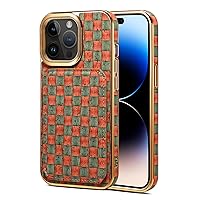 Cork Wood Case for iPhone 15 Pro Max,Bohemian Style Flower Language Plating Full Coverage Protection Bumper Cover with Non-Removable Card Pack