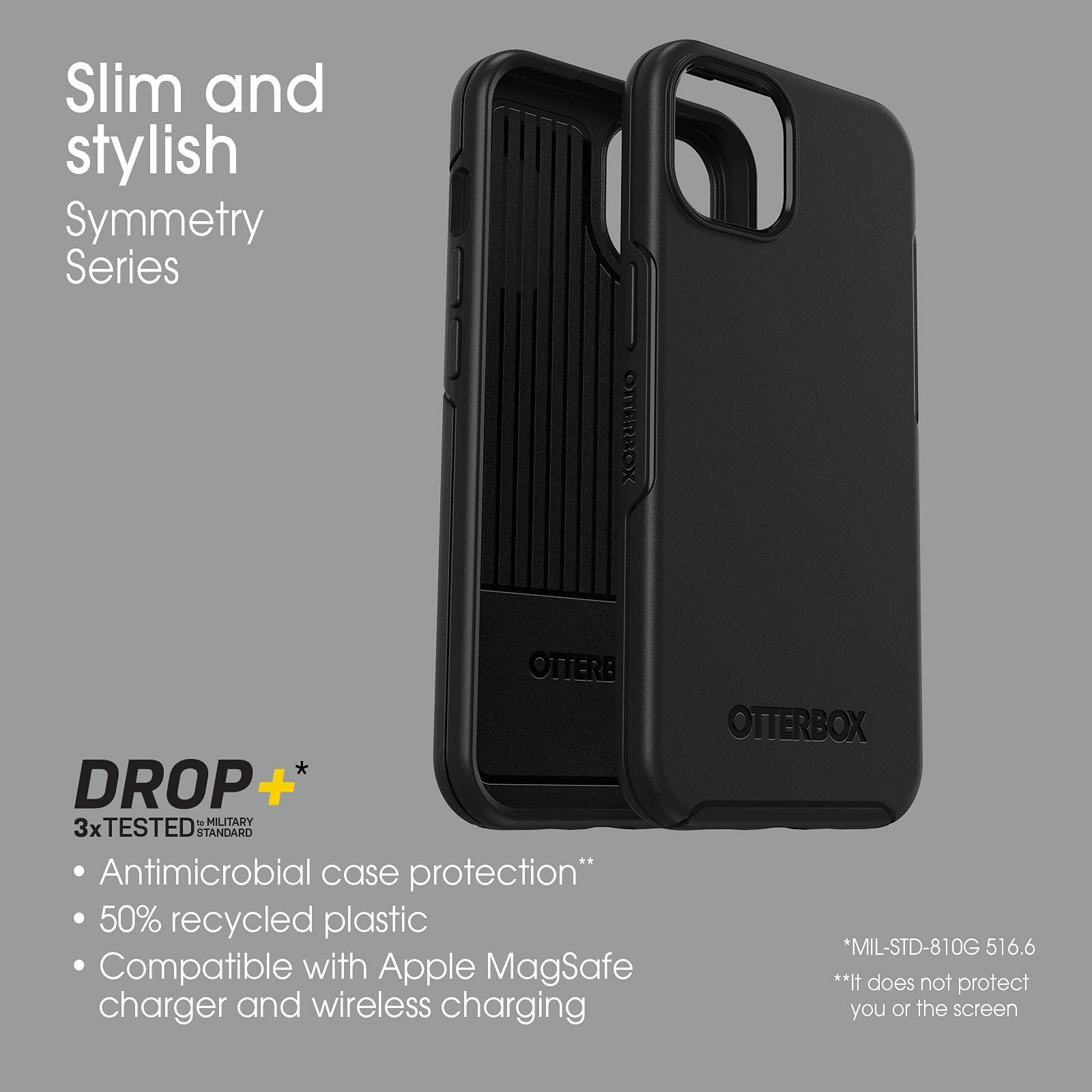 OTTERBOX SYMMETRY SERIES Case for iPhone 13 (ONLY) - RESILIENCE GREY