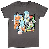 Dragon Ball Z Mens' Goku and Vegeta Super Saiyan Character Forms T-Shirt