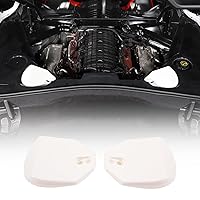 Rear Strut Tower Cover Compatible with Chevrolet Corvette C8 Stingray 2020-2024, ABS Engine Bay Rear Shock Absorbing Tower Protection Panel Cover Trim Accessories, 2PCS (White)