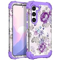 Hocase for Galaxy S23 Case, Shockproof Heavy Duty Protection Soft Silicone Rubber Bumper+Hard Plastic Hybrid Protective Case for Samsung Galaxy S23 (6.1