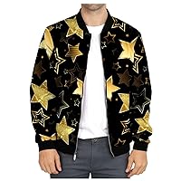 Fall And Winter Men'S Printed Thin Jackets Casual Versatile Printed Jackets Winter Jackets For Men Sport Coats For Men
