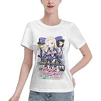 Anime Girls Und Panzer T Shirt Womens Summer Round Neck Tops Casual Short Sleeves Tee White